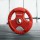 Everfit 15kg Weight Plate Cast Iron Rubber Coated Red Three-Grip Barbell Dumbbell Home Gym Strength Training