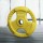 Everfit 20kg Weight Plate Cast Iron Rubber Coated 3-Grip Barbell Dumbbell Plate Home Gym Yellow 50.6mm Hole