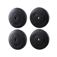 Everfit 30kg Barbell Weight Plates Set Rubber Coated Cast Cement 31mm Standard Home Gym Strength Training