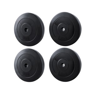 Everfit 30kg Barbell Weight Plates Set Rubber Coated Cast Cement 31mm Standard Home Gym Strength Training