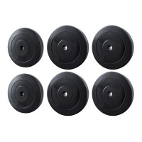 Everfit 50kg Barbell Weight Plates Set, 31mm Standard, Rubber Coated Cast Cement, Home Gym Fitness Exercise