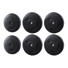 Everfit 50kg Barbell Weight Plates Set, 31mm Standard, Rubber Coated Cast Cement, Home Gym Fitness Exercise