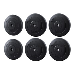 Everfit 50kg Barbell Weight Plates Set, 31mm Standard, Rubber Coated Cast Cement, Home Gym Fitness Exercise