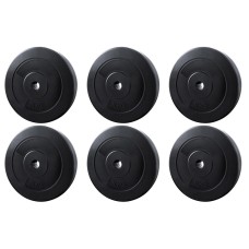 Everfit 60kg Barbell Weight Plates Set, Rubber Coated Cast Cement, 31mm Standard Home Gym Strength Training