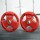 Everfit 15kg Weight Plates Pair – Red Rubber Coated Cast Iron, Triple Grip, 50.6mm Hole, for Home Gym, Barbell, Dumbbell