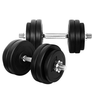 Everfit 30kg Adjustable Dumbbell Set with Non-Slip Handle, Cast Cement Weight Plates, Ideal for Home Gym Workouts
