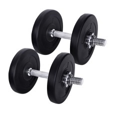 Everfit 15kg Adjustable Dumbbell Set with Non-Slip Handle, Cement Coated Plates for Safe, Effective Workouts