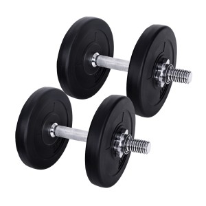 Everfit 15kg Adjustable Dumbbell Set with Non-Slip Handle, Cement Coated Plates for Safe, Effective Workouts
