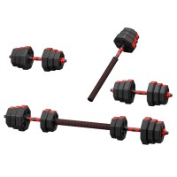 Everfit 20kg Adjustable Dumbbell & Barbell Set - Cast Iron, Space-Saving Home Gym Weights for Full-Body Workouts