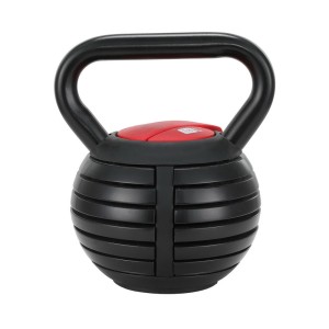 Everfit 18kg Adjustable Cast Iron Kettlebell Set, 10lbs–40lbs, Removable Plates, Quick Lock, Oversized Handle, Black