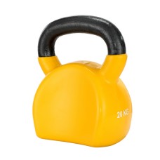 Everfit 20kg Kettlebell Cast Iron with PVC Neoprene Coating, Oversized Handle, Flat Base, Home Gym Weightlifting