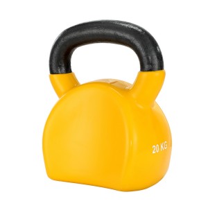 Everfit 20kg Kettlebell Cast Iron with PVC Neoprene Coating, Oversized Handle, Flat Base, Home Gym Weightlifting