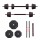 Everfit 40kg Adjustable Cast Iron Dumbbell Barbell Set - 4-in-1 Home Gym with Ergonomic Grip & Secure Locking