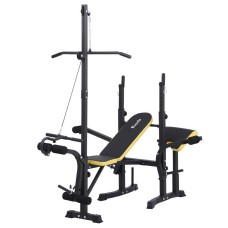 Everfit 14-in-1 Adjustable Weight Bench Multi-Station Home Gym, Steel Frame, PU Leather, 200kg Capacity, Black