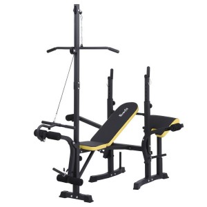 Everfit 14-in-1 Adjustable Weight Bench Multi-Station Home Gym, Steel Frame, PU Leather, 200kg Capacity, Black