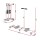 Everfit Foldable Ski Exercise Machine Pink – Home Thigh Leg Trainer Portable Cardio Machine 105×95cm