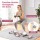 Everfit Foldable Ski Exercise Machine Pink – Home Thigh Leg Trainer Portable Cardio Machine 105×95cm
