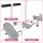 Everfit Foldable Ski Exercise Machine Pink – Home Thigh Leg Trainer Portable Cardio Machine 105×95cm