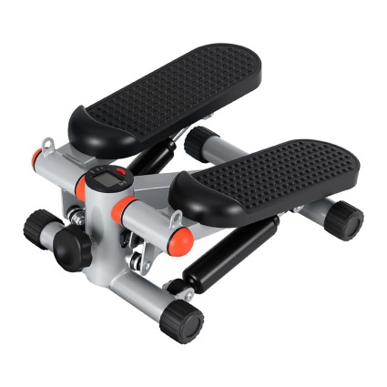 Everfit Mini Stepper with Resistance Ropes - Compact, Non-Slip, Hydraulic System for Home Cardio, 100KG Capacity, Grey