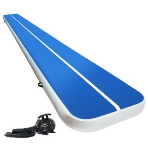 Everfit 6x1M Inflatable Air Track Mat - 20CM Thick, 1000-Denier, Anti-Slip Surface, Electric Pump Included - Blue