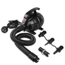 Everfit GoFun 500W Electric Air Pump for Inflatable Air Track Mat - Quick Inflate/Deflate, 3 Nozzles, 1-Year Warranty