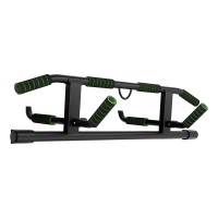 Everfit Multi-Grip Pull Up Bar for Doorways - 101cm Carbon Steel, 200kg Capacity, Includes Resistance Bands, No Drilling