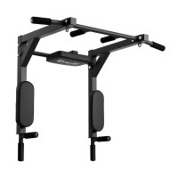 Everfit Multi Gym Station: Durable Carbon Steel Pull Up Bar & Dip Station, 150kg Capacity, Black/Red
