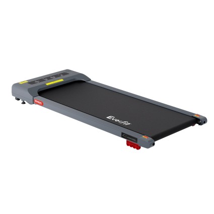 Everfit Compact Electric Walking Pad - Grey | Incline, Bluetooth Control, Shock Absorption, Under Desk Gym, 380mm Belt