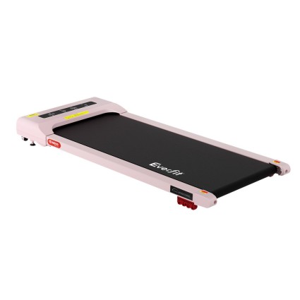 Everfit Pink Electric Walking Pad - Under Desk Treadmill with 3 Incline Levels, Remote Control, and Bluetooth App