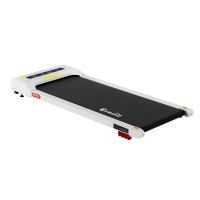 Everfit Compact Electric Walking Pad Treadmill, 3-Level Incline, Bluetooth Control, 380mm Wide, White, Home Office Gym