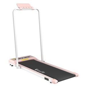 Everfit Electric Walking Pad Treadmill 380mm Foldable Pink Under Desk Home Gym, Bluetooth, Remote, 10km/h