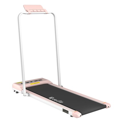 Everfit Electric Walking Pad Treadmill 380mm Foldable Pink Under Desk Home Gym, Bluetooth, Remote, 10km/h
