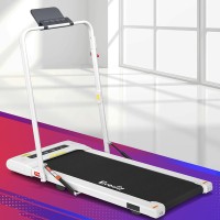 Everfit Treadmill Electric Walking Pad 400mm Wide Belt, 2-in-1 Under Desk, Foldable, Bluetooth, 110kg, White