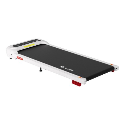 Everfit Electric Walking Pad Treadmill with Incline, Under Desk, 400mm Wide Belt, White, Bluetooth App, No Assembly