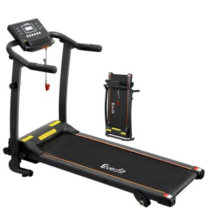 Everfit Electric Treadmill Foldable Home Gym, 12 Programs, LED Display, Steel Frame, 12km/h, 100kg Capacity