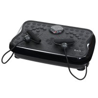 Everfit Black Vibration Machine Platform with Resistance Rope - Dual-Belt Motor, 120kg Capacity, Remote & Reflexology