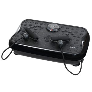 Everfit Black Vibration Machine Platform with Resistance Rope - Dual-Belt Motor, 120kg Capacity, Remote & Reflexology