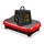 Everfit Vibration Platform with Resistance Ropes, Red - 120 Speed Levels, 120kg Capacity, Reflexology Surface
