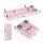 Everfit Pilates Reformer Abdominal Exercise Board Set - Pink, 106x41cm, Non-Slip, Adjustable Resistance, Portable