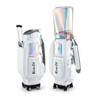 Everfit Rolling Golf Cart Bag Synthetic Microfibre Leather Spinner Wheels Telescopic Handle Insulated Cooler Pocket