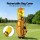 Everfit Rolling Golf Cart Bag with Spinner Wheels Telescopic Handle Cooler Pocket Synthetic Leather Yellow