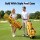 Everfit Rolling Golf Cart Bag with Spinner Wheels Telescopic Handle Cooler Pocket Synthetic Leather Yellow
