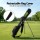 Everfit Lightweight Golf Stand Bag Black for Sunday Pitch and Putt Fits 5-6 Clubs Insulated Pocket Microfibre