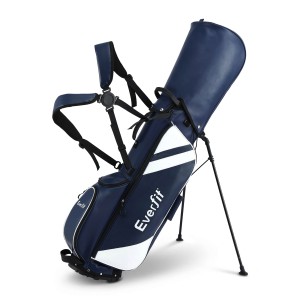 Everfit Lightweight Golf Stand Bag with Dual Backpack Straps Independent Club Dividers PU Nylon Blue