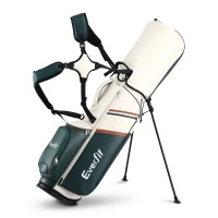 Everfit Lightweight Golf Stand Bag Dual Strap Independent Club Divider Water Ready Microfibre Leather