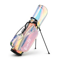 Everfit Holographic Lightweight Golf Stand Bag with Dual Backpack Straps Independent Club Divider Multiple Pockets