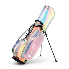 Everfit Holographic Lightweight Golf Stand Bag with Dual Backpack Straps Independent Club Divider Multiple Pockets