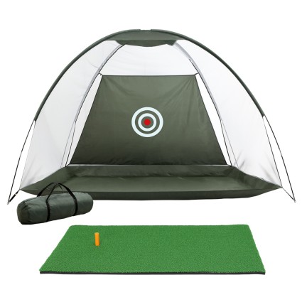 Everfit 3M Golf Practise Net & Training Mat Set - Portable, Durable 80G Mesh, Fibre Frame, Realistic PP Grass, Non-Slip