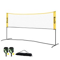 Everfit 10ft Multi-Sport Portable Net: Adjustable for Pickleball, Badminton, Tennis & Volleyball, Durable Iron Frame