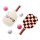 Everfit Pickleball Paddle Set Fibreglass Surface Honeycomb Core Includes Bag and 4 Balls Brown Checker